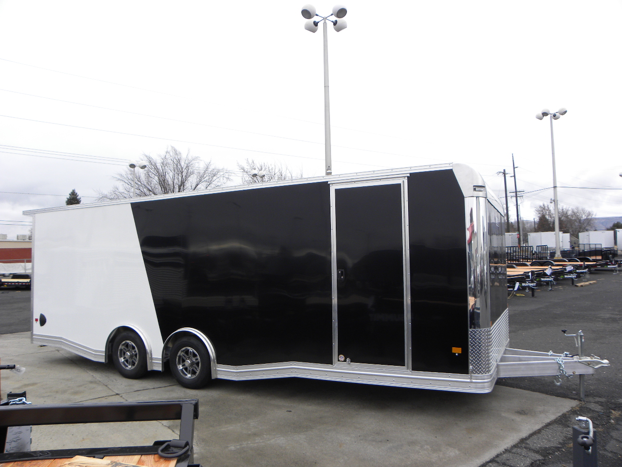 2021 Alcom EZ-Hauler 8x24 Carhauler *Rubber Coin Flooring* - Image 2