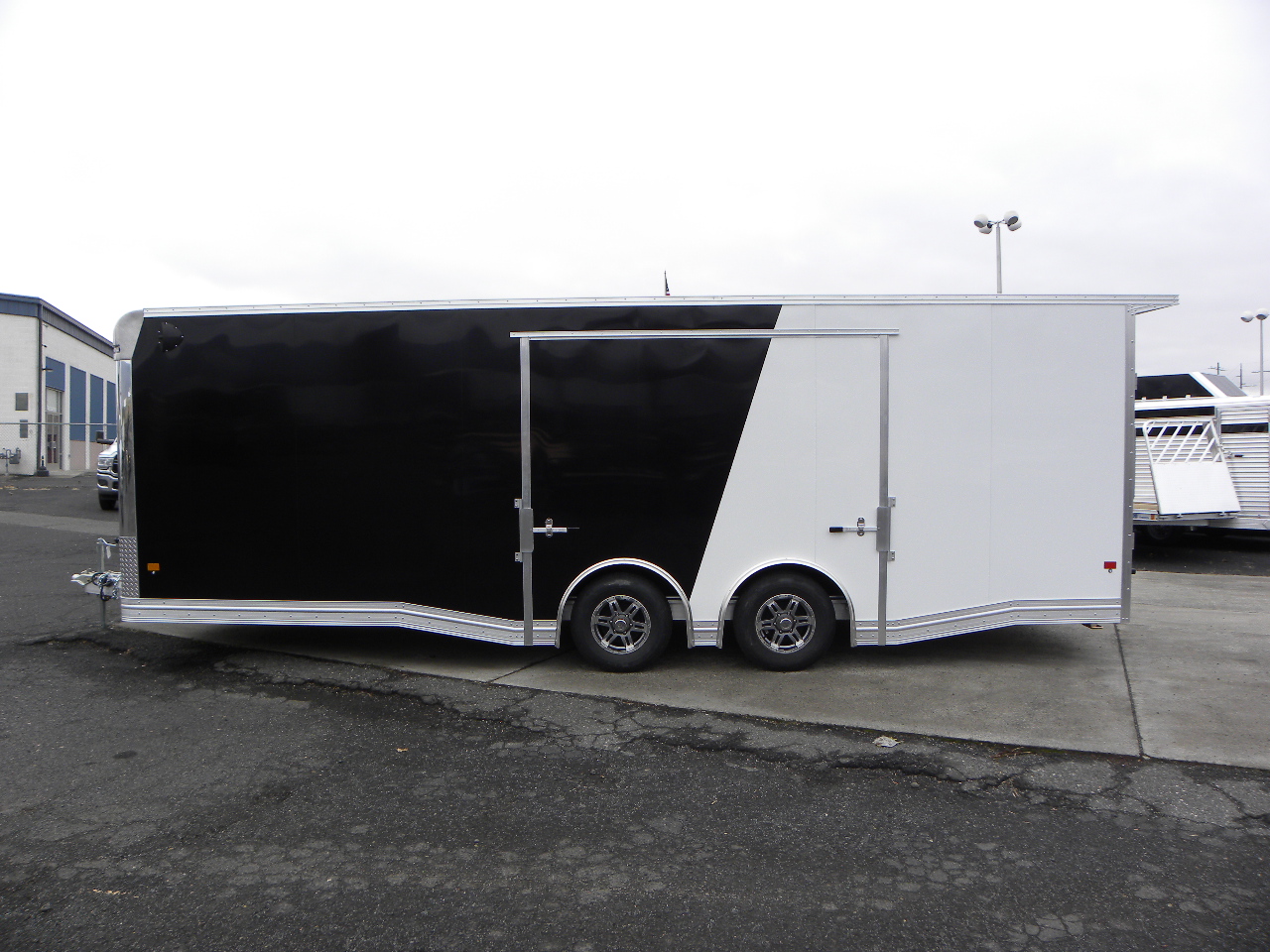 2021 Alcom EZ-Hauler 8x24 Carhauler *Rubber Coin Flooring* - Image 4
