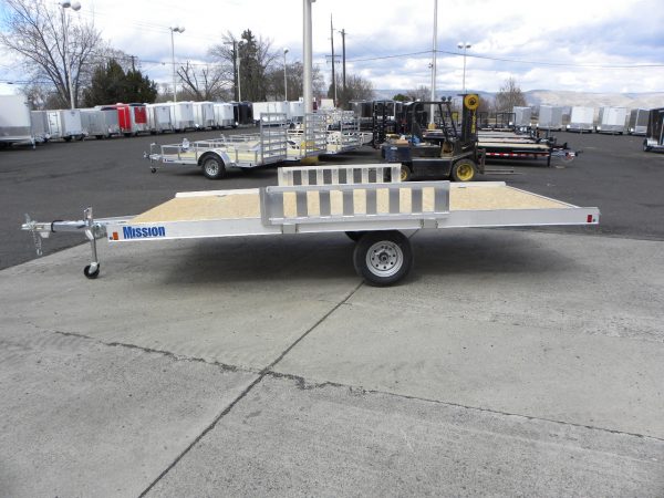 2021 Mission 88 x 12 Aluminum ATV Trailer with Side Ramps