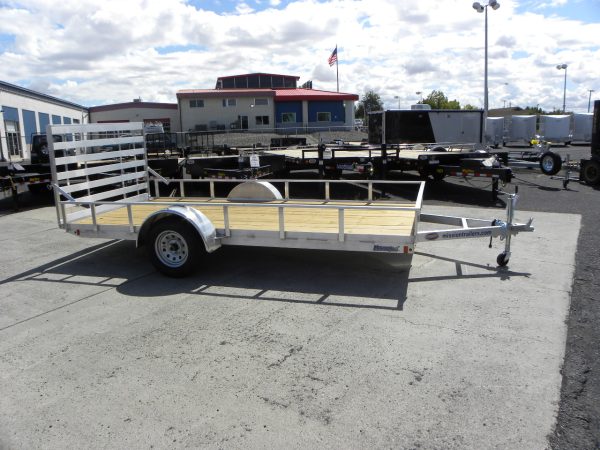 2024 Alcom 80" x 14' Utility Trailer **Rear Ramp Gate** - Image 3