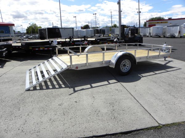 2024 Alcom 80" x 14' Utility Trailer **Rear Ramp Gate** - Image 2