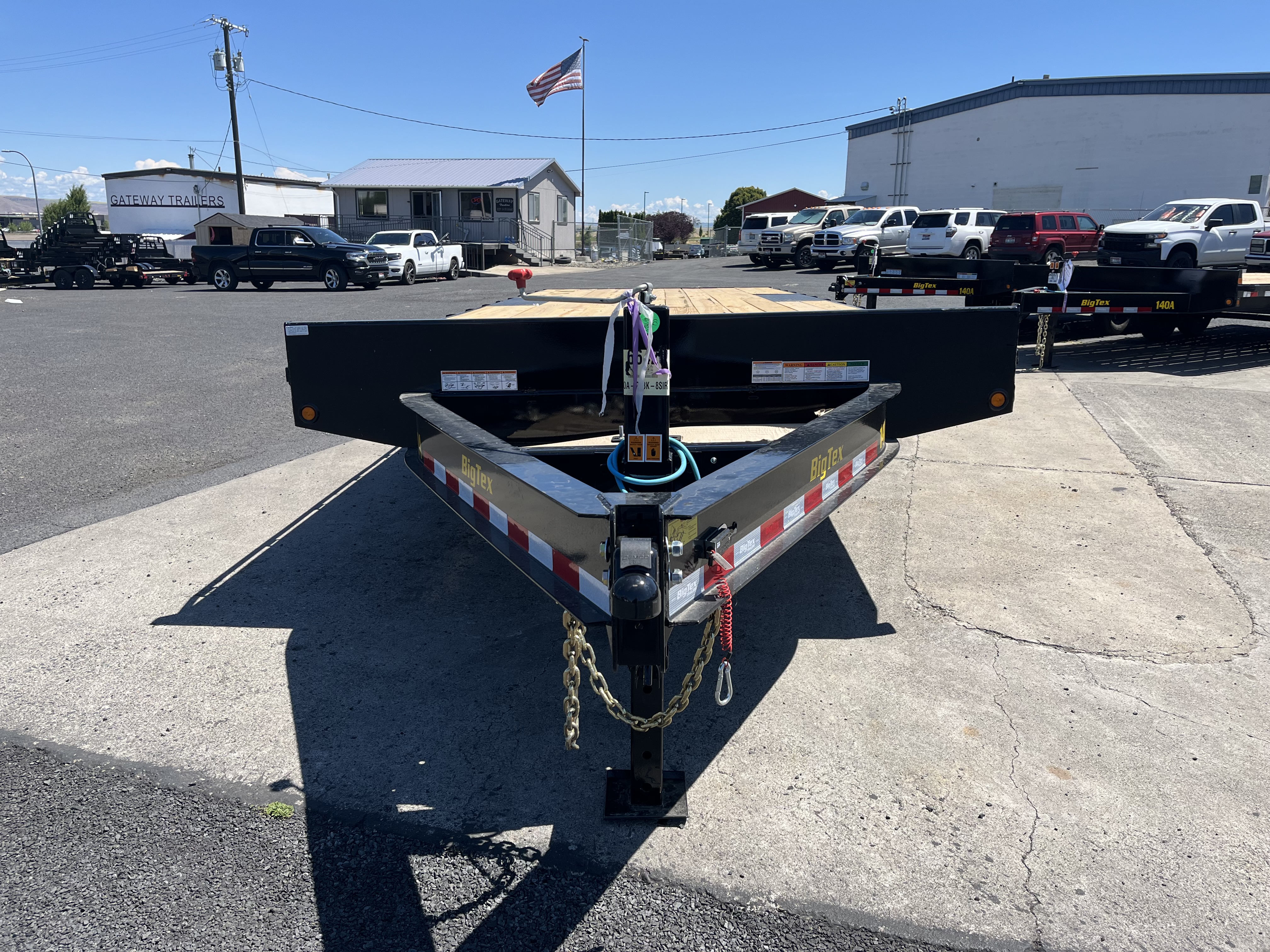 2025 Big Tex 102" x 24' 14OA Deckover Trailer **8' slide in ramps** - Image 2