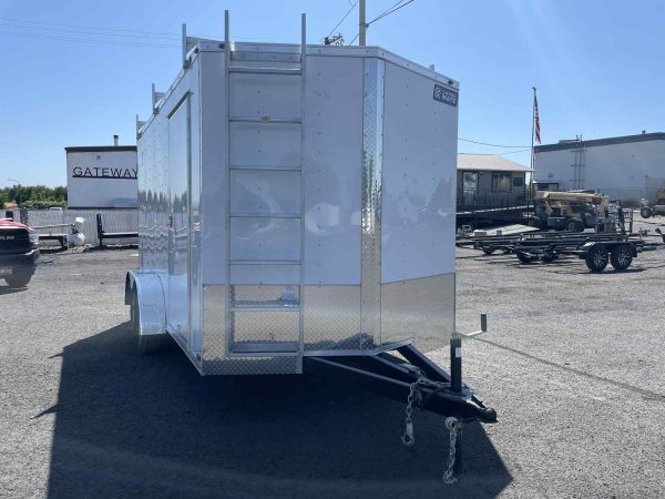 2025 Cargo Mate 7 x 14 Contractor Enclosed Trailer **Ladder Racks** - Image 3