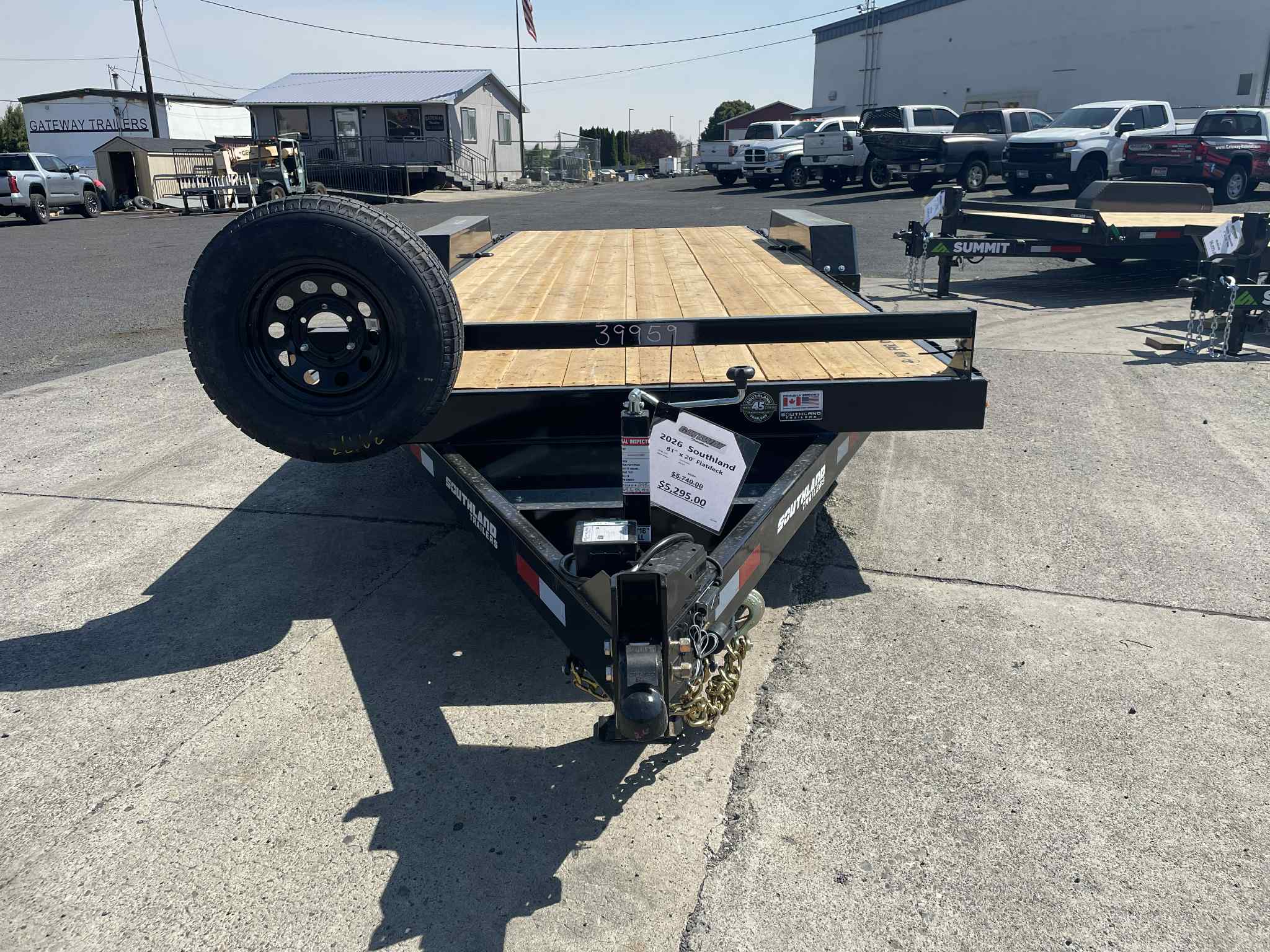 2026 Southland 81 x 20 Flatdeck Trailer **Slide in Ramps** - Image 3