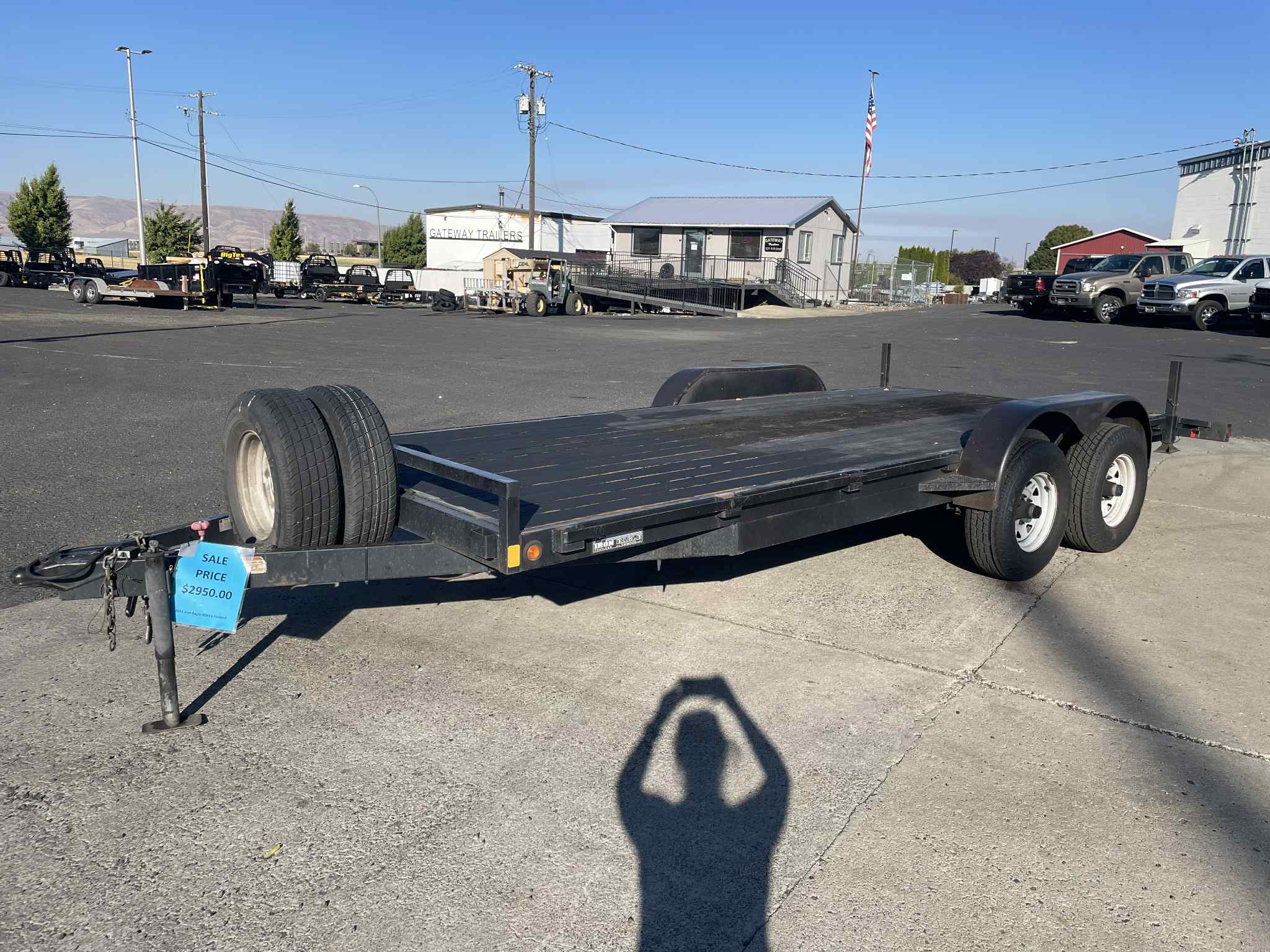 2015 Iron Eagle 80 x 16 Flatbed Trailer **Used**