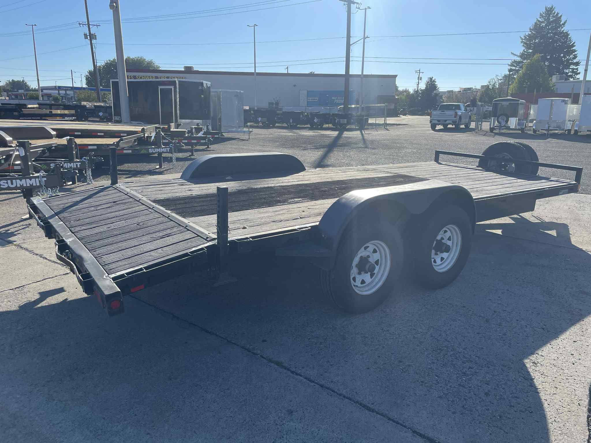 2015 Iron Eagle 80 x 16 Flatbed Trailer **Used** - Image 2